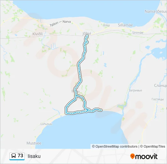 Автобус 73: карта маршрута