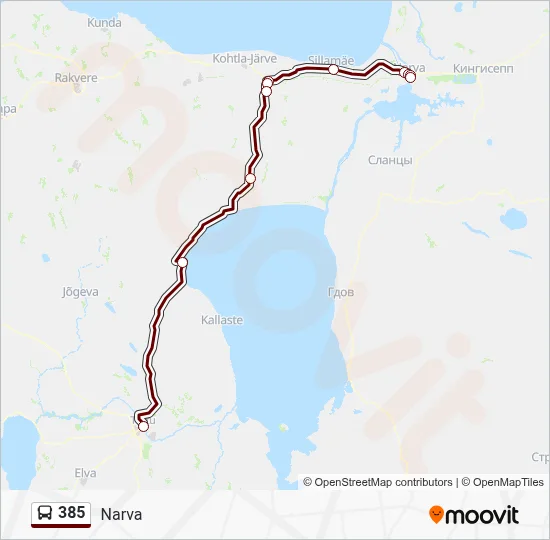 385 Route: Schedules, Stops & Maps - Narva (Updated)