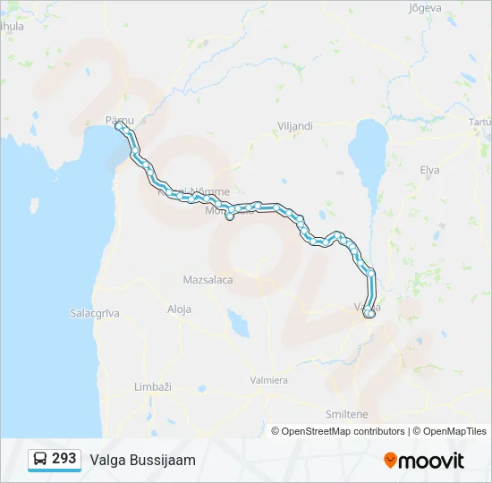 293 Bus Line Map