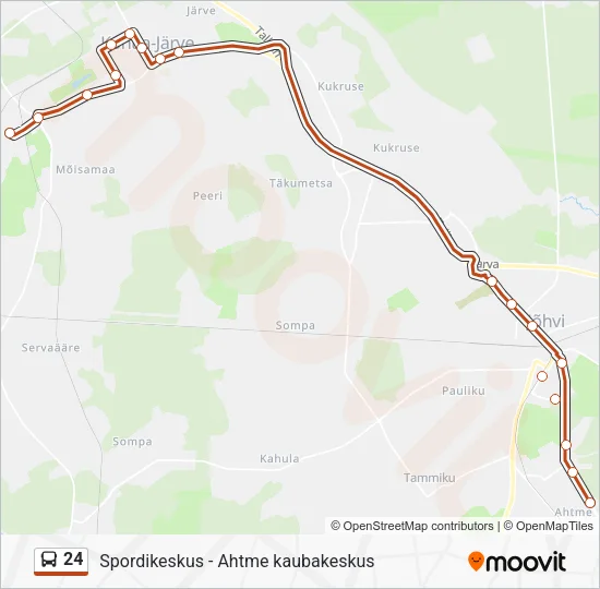 Автобус 24: карта маршрута