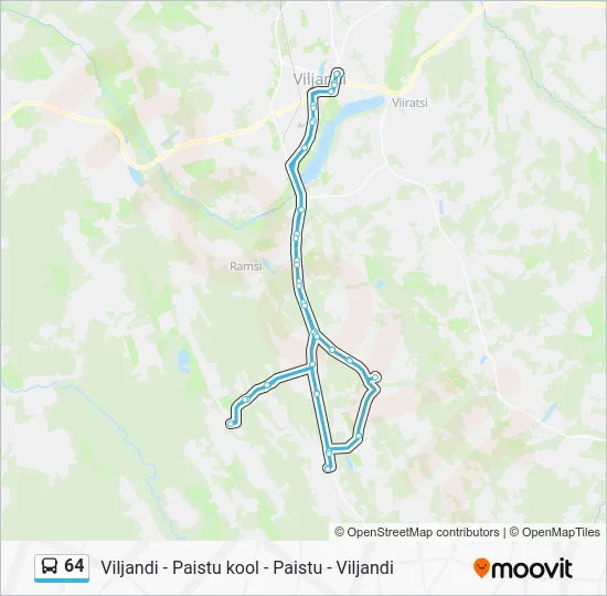 Автобус 64: карта маршрута