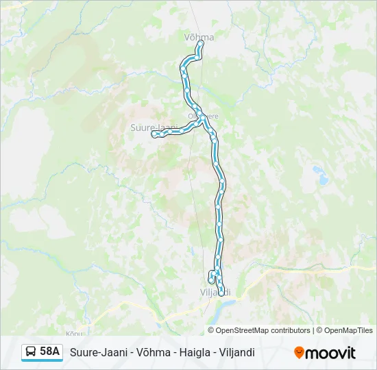 58A Bus Line Map
