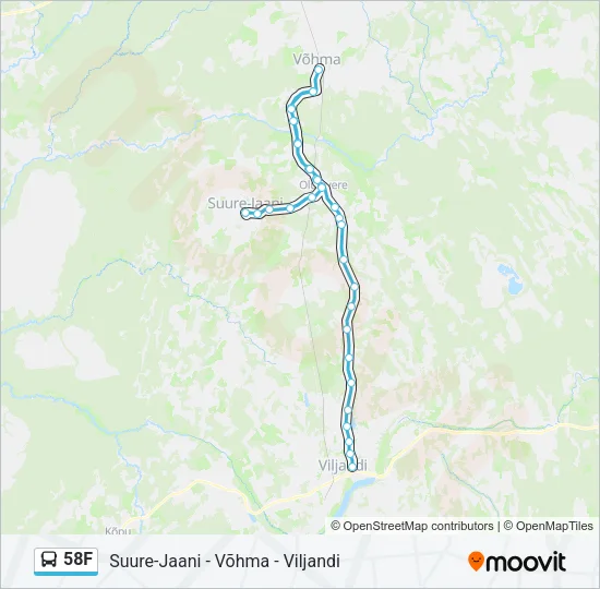 58F Bus Line Map