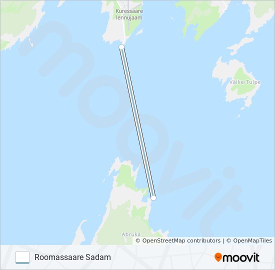 ABRUKA-ROOMASSAARE ferry Line Map