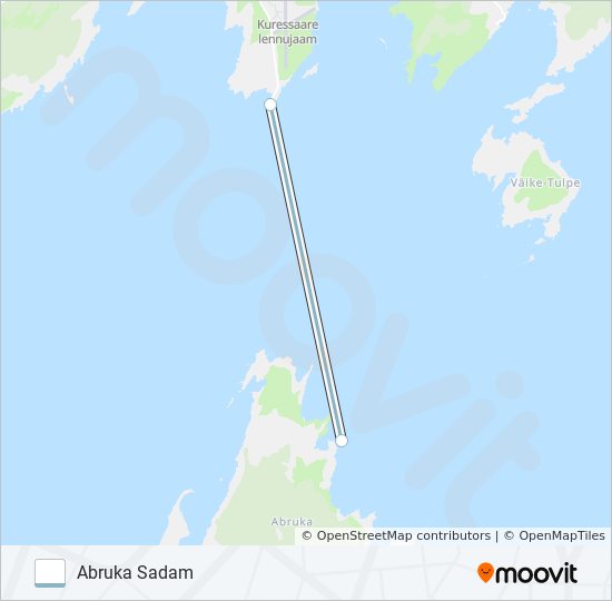 ROOMASSAARE-ABRUKA ferry Line Map