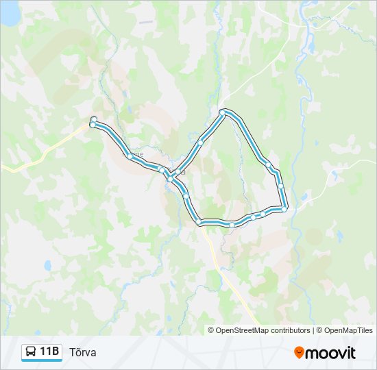 11B bus Line Map