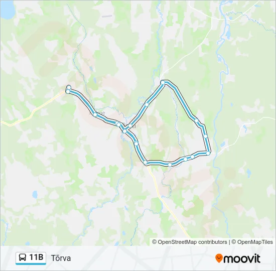 Автобус 11B: карта маршрута
