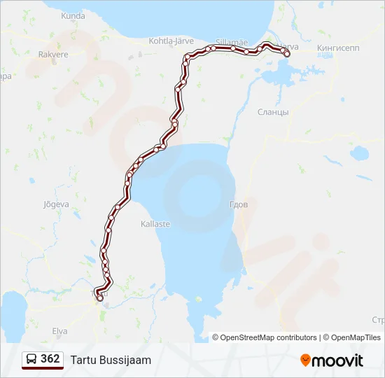 362 Bus Line Map