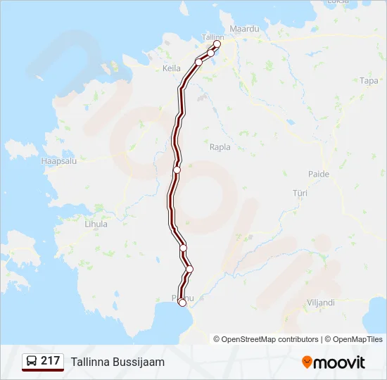 217 Bus Line Map