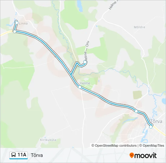 11A Bus Line Map