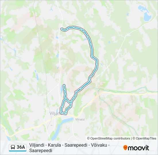 36A Bus Line Map