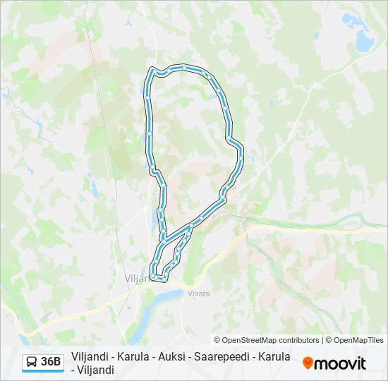 36B bus Line Map