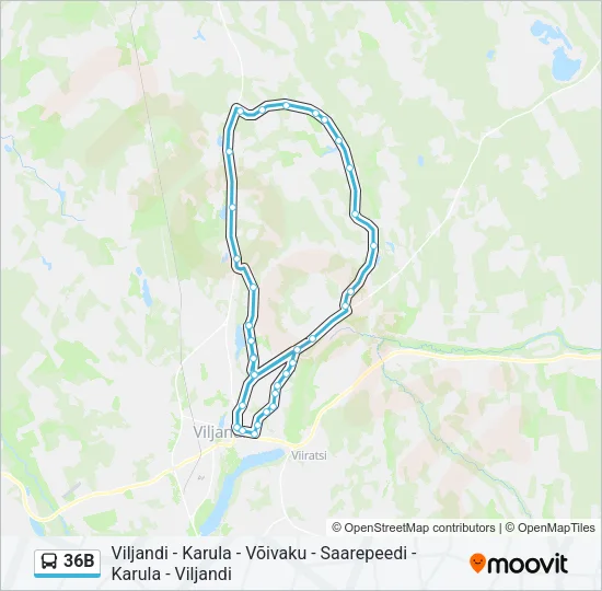 36B Bus Line Map