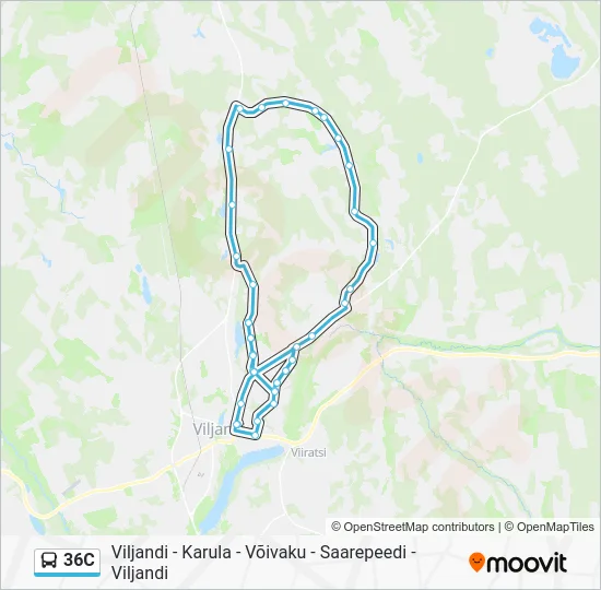 Автобус 36C: карта маршрута