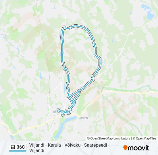 Автобус 36C: карта маршрута