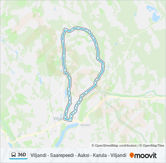 36D bus Line Map