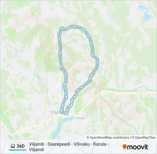 36D Bus Line Map
