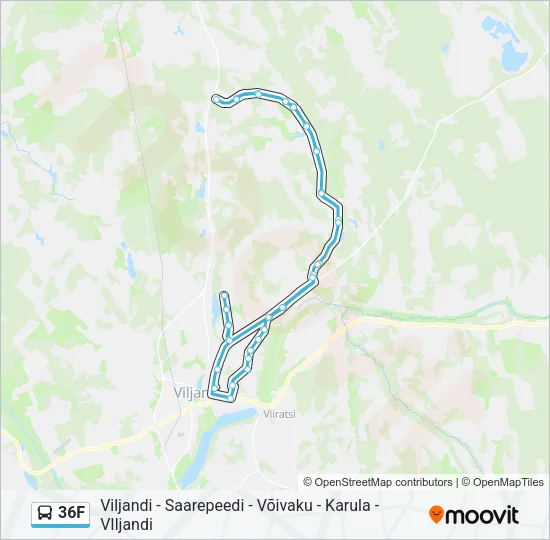 36F Bus Line Map