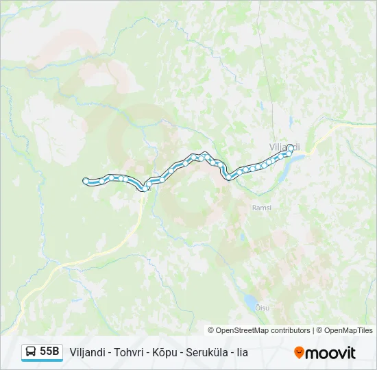 55B Bus Line Map