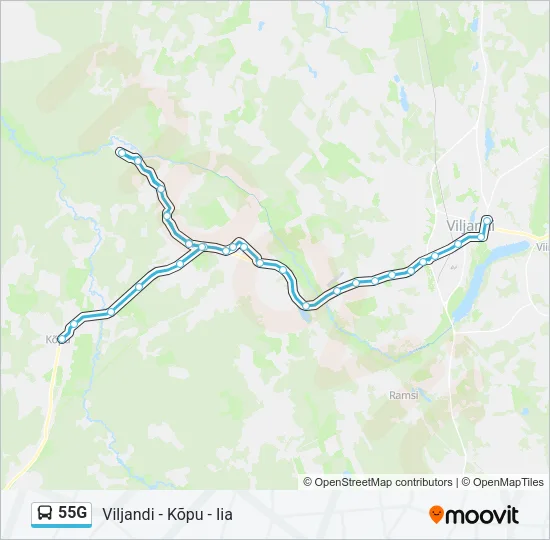 55G Bus Line Map