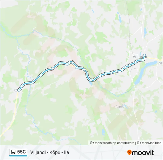 55G Bus Line Map