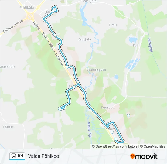 R4 Bus Line Map
