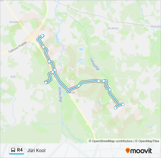 Автобус R4: карта маршрута