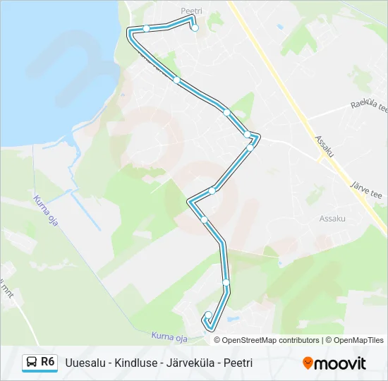 R6 Bus Line Map