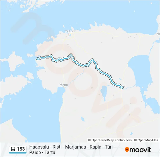 153 Bus Line Map