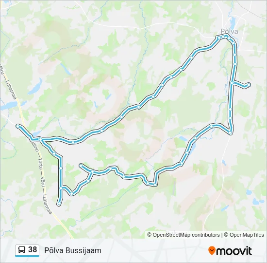 38 Bus Line Map