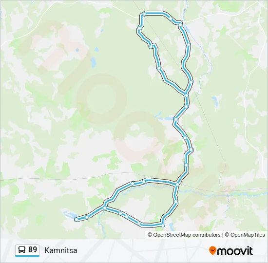 Автобус 89: карта маршрута