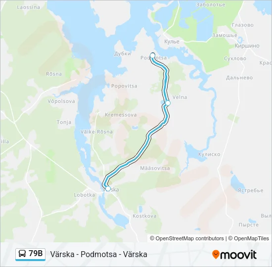 79B Bus Line Map