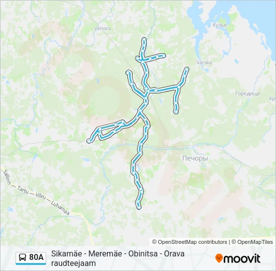 80A Bus Line Map