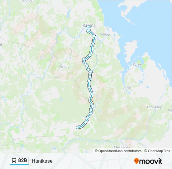 82B Bus Line Map
