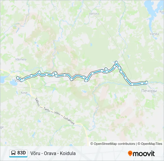 83D Bus Line Map