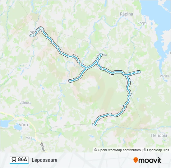 86A Bus Line Map