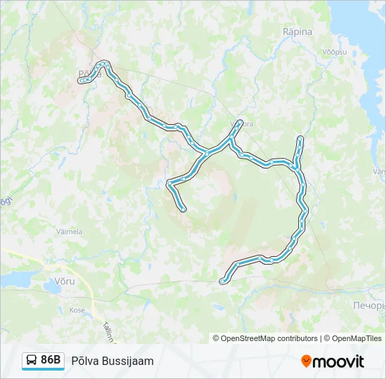 86B Bus Line Map