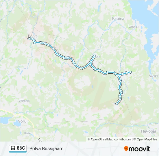86C Bus Line Map