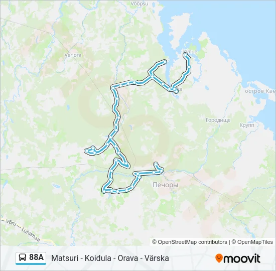 88A Bus Line Map