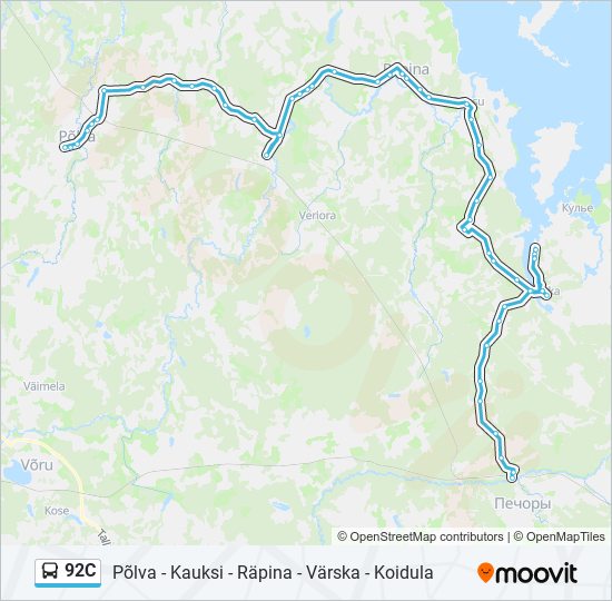 92C bus Line Map