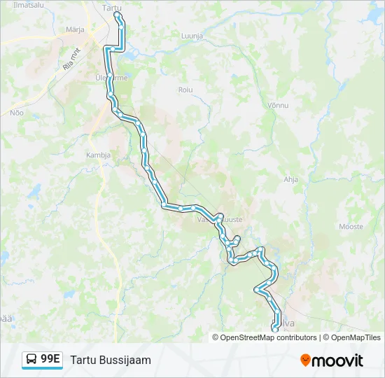 99E Bus Line Map