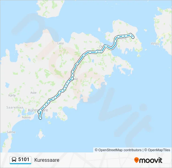 Автобус 5101: карта маршрута