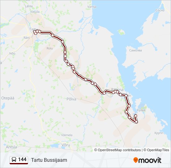 144 bus Line Map