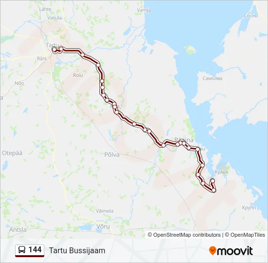 144 Bus Line Map