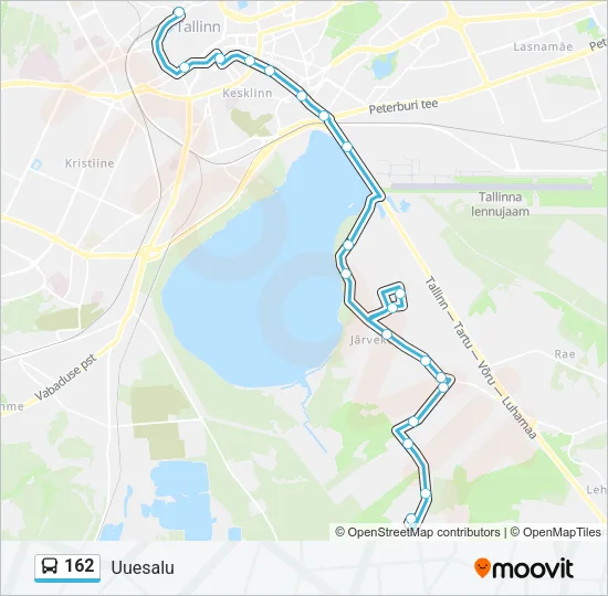 Автобус 162: карта маршрута