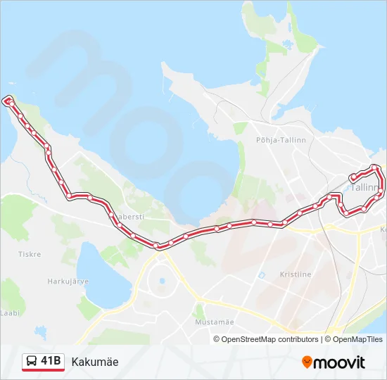 41B Bus Line Map
