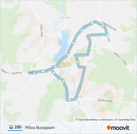 20D bus Line Map