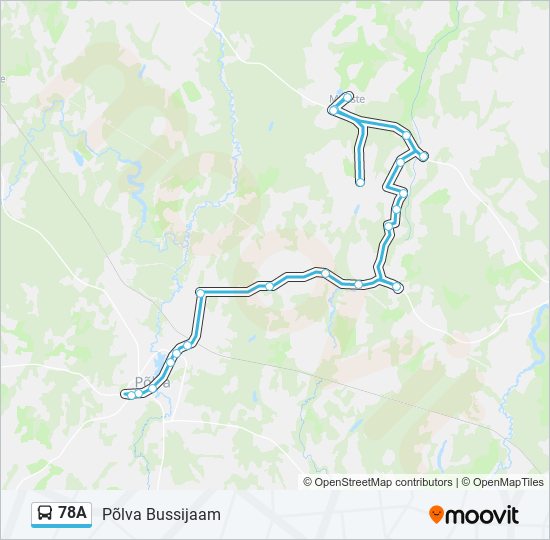 Автобус 78A: карта маршрута