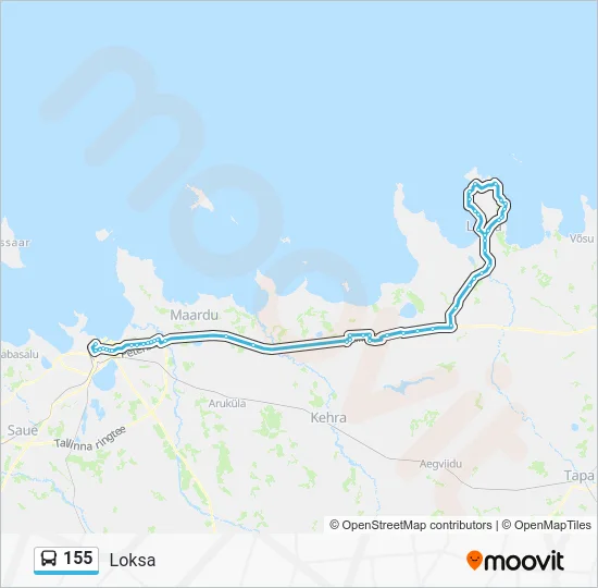 Автобус 155: карта маршрута