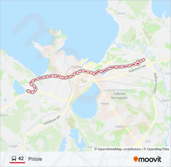 42 Bus Line Map